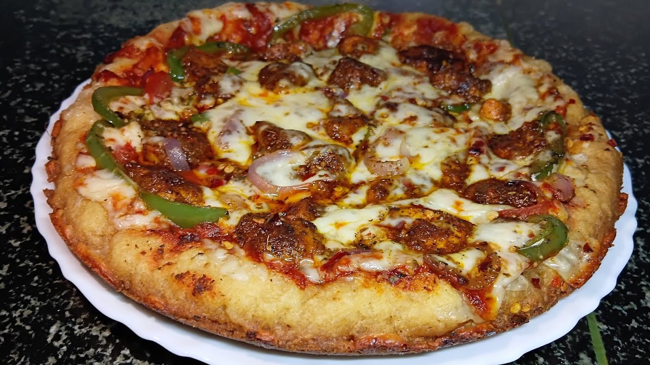 Perfect Homemade Chicken pizza Without Oven 🍕