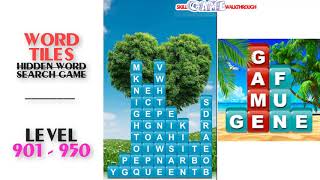 Word Tiles Level 901 - 950 Walkthrough | SkillGameWalkthrough