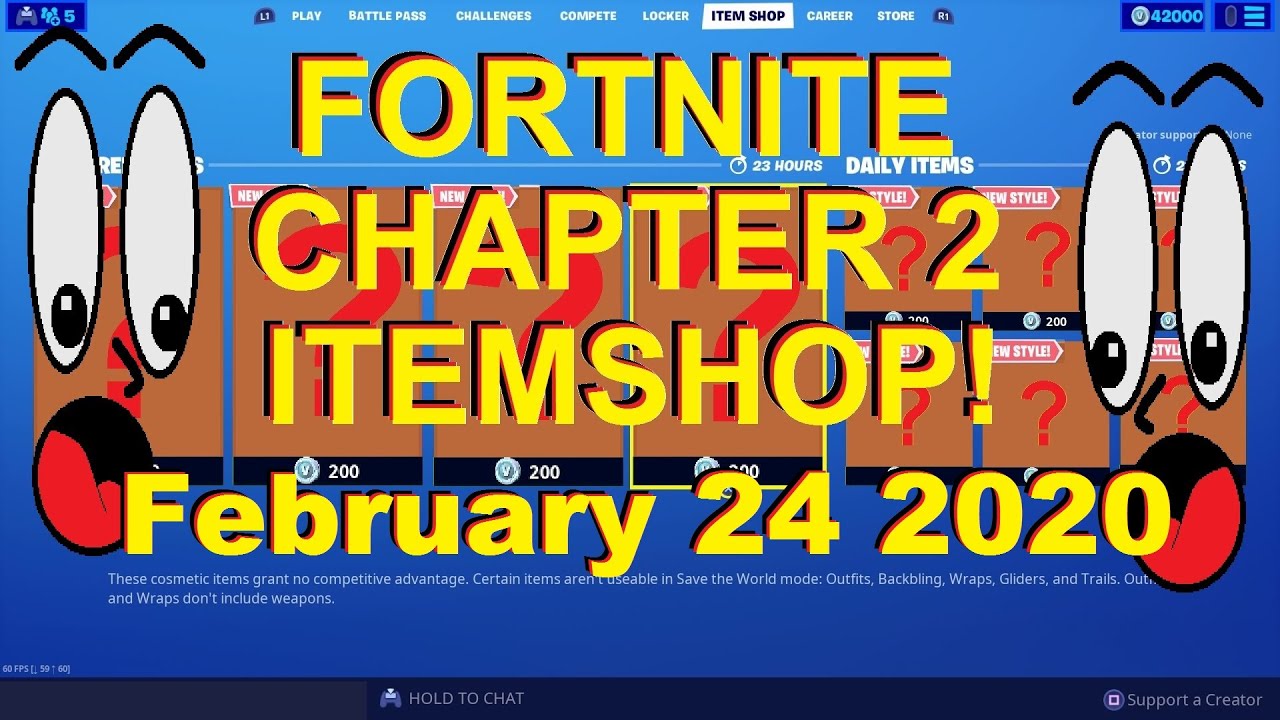 Fortnite Chapter 2 Item Shop February 24 2020