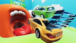 Mercedes Cars Vs Mystery Doors - Sports Car Challenge - Beamng Drive