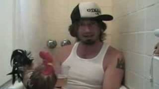 LisaNova taking bath with her white trash lover !!!