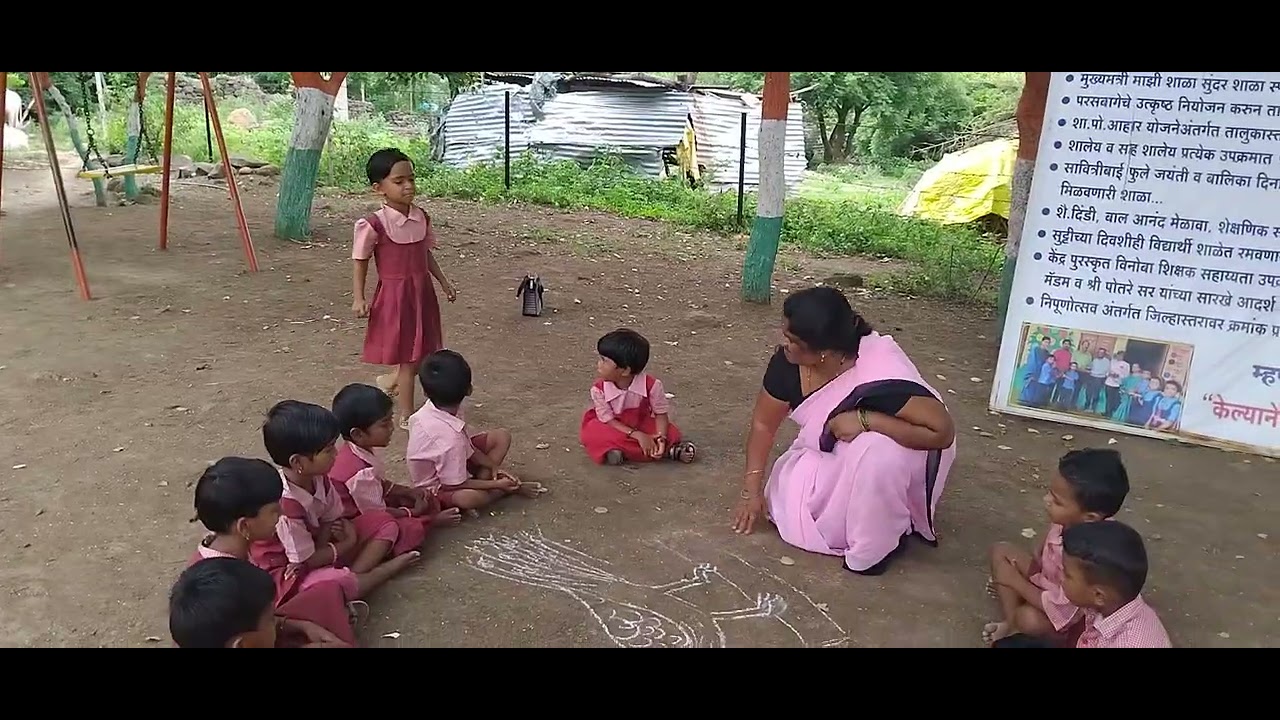 आनंद दाई शिक्षण -मुक्तहस्त चित्र 