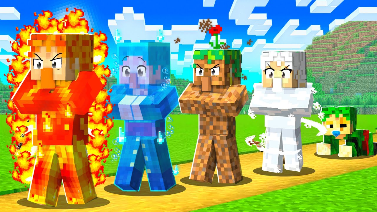 BIRTH to IMMORTAL as Elemental Villager in Minecraft😱 - YouTube