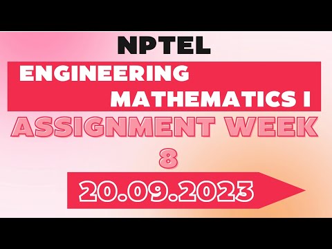 NPTEL - ASSIGNMENT WEEK 8 SOLUTION - ENGINEERING MATHEMATICS -1 2023 #shorts #shortsvideo#nptel2023