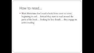 History 123 -- How to Read Like a Historian pt 1