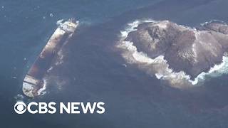 Satellite images of sunken Russian tanker off Oman coast show growing oil slick