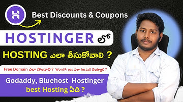 How To Buy Hosting From Hostinger Telugu || How to Install WordPress || hostinger coupon codes 2023