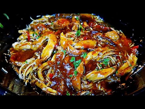 Honey Garlic Pulled Chicken Recipe - Slow Cooked Chicken