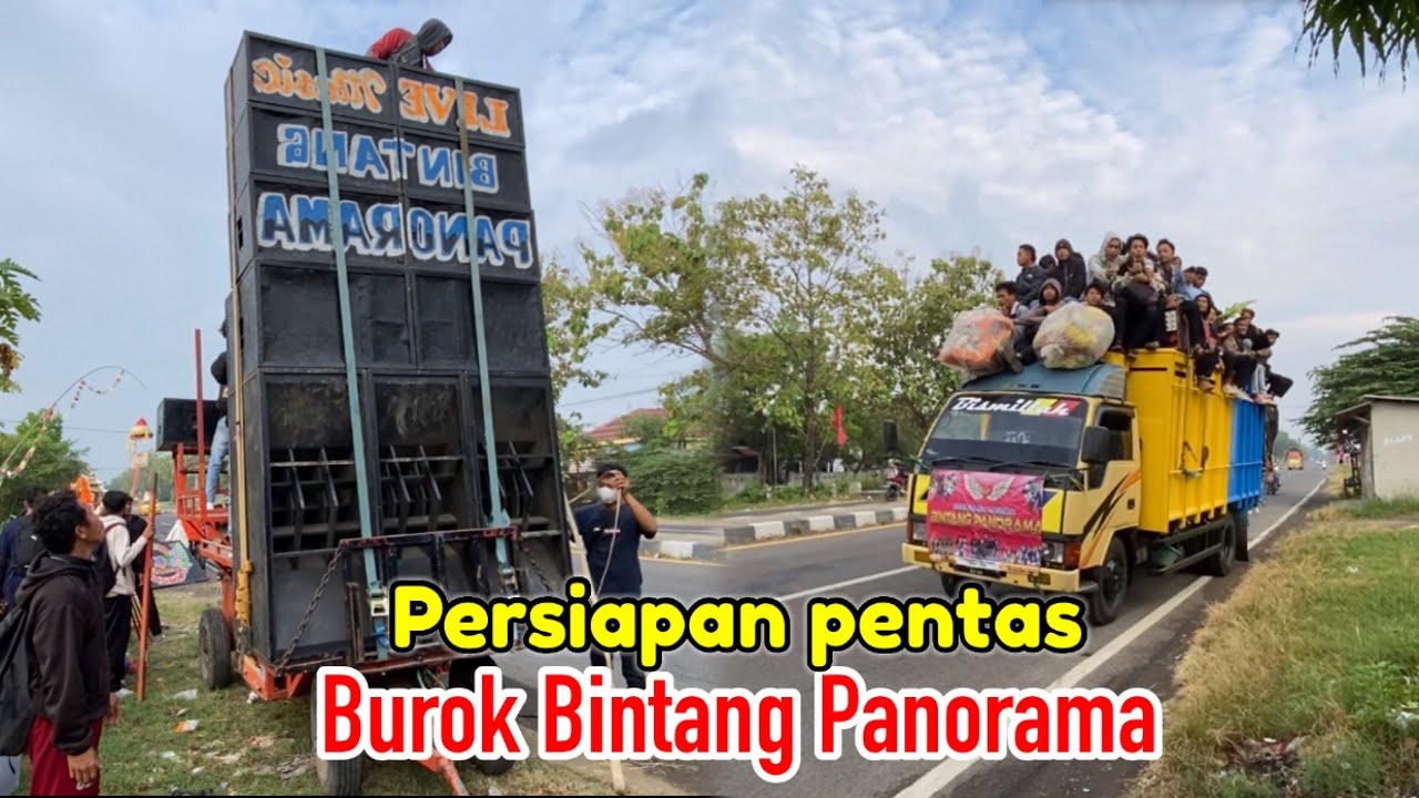Persiapan Pentas Burok Bintang Panorama Show Krangkeng