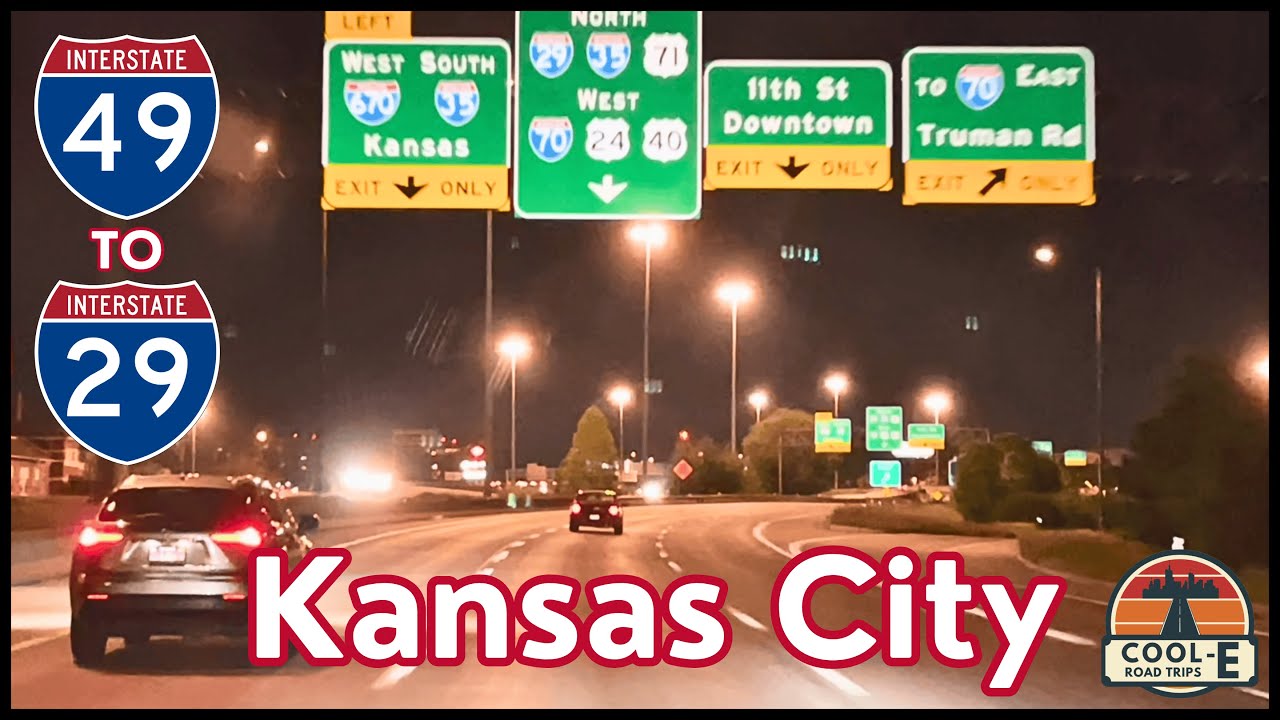 Kansas City Night Drive: I-49 NB, US-71 NB, I-35 NB, and I-29 NB!