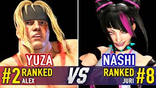 SF6 🤜 YUZA (#2 Ranked Alex) vs NASHI (#8 Ranked Juri) 🤛 SF6 High Level Gameplay