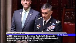 Maj. Gen. Stephen J. Townsend Speaks At New York State Senate