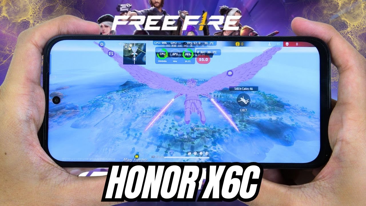 Honor X6c test game Free Fire Mobile | Snapdragon 6 Gen 1