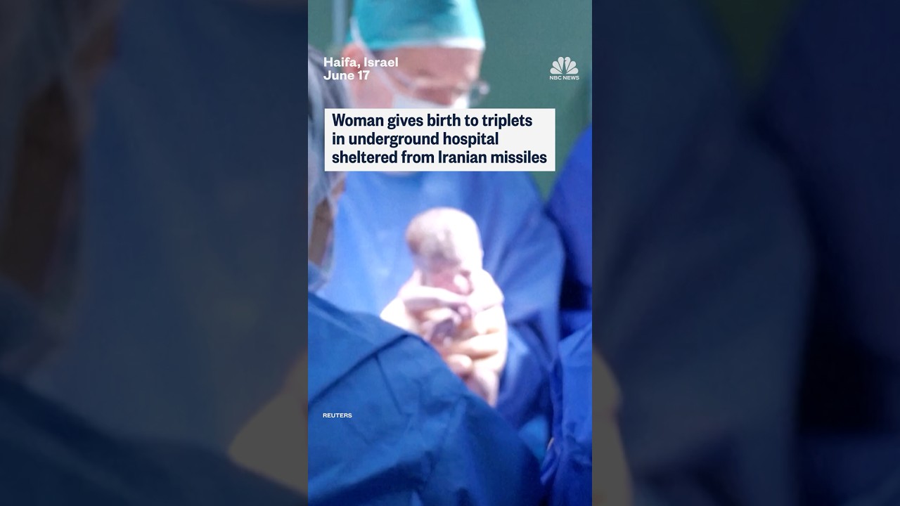 Woman gives birth to triplets in underground hospital sheltered from Iranian missiles