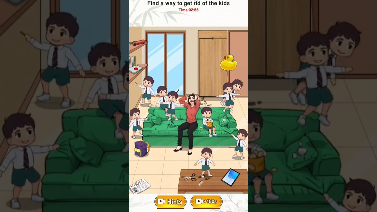 Find a way to got rid of the kids  | Brain Puzzle King (Level 16) #brainpuzzlekinggames #LovelyPLAY