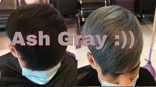 Perfect Ash Gray hair color tutorial / Pano ma achieve? step by step (Tagalog)