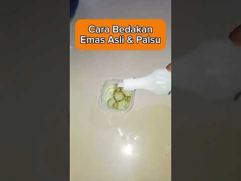 Cara bedakan Emas Asli Dan Palsu Di Rumah #tipsdapur #bahan #emas #shorts #shortvideo