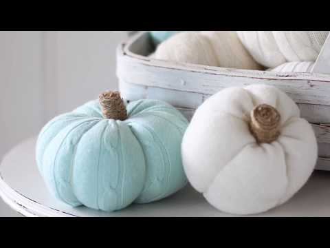 How to Make Sweater Pumpkins from Sleeves