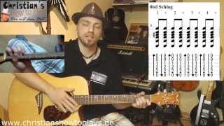 Die ersten Gitarren AnschlgeStrumming Westernanschlag Feuerlageranschlag Rhythmusgitarre