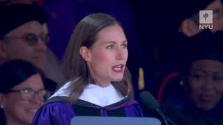 2023 Nyu Commencement Speaker Sanna Marin Prime Minister Of Finland