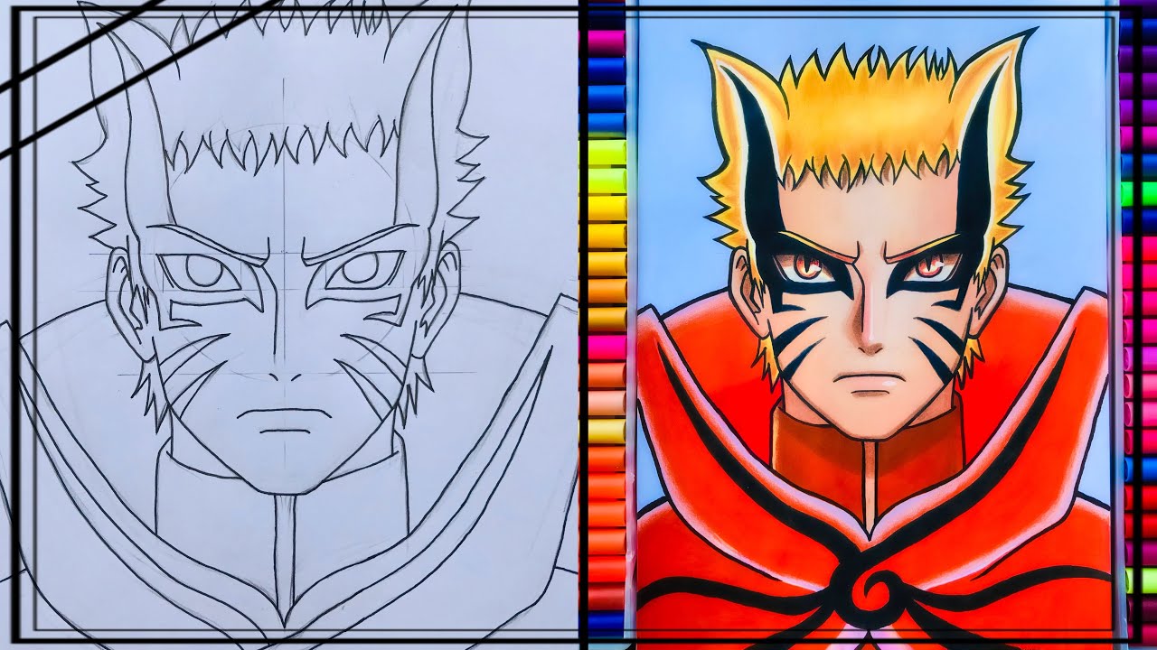 How to draw Naruto Baryon Mode from Boruro - step by step #2 