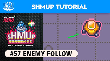 Making an Advanced Shmup #57 - Enemy Follow - Pico-8 Hero