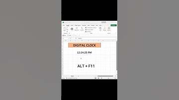 How to Make a Running Clock in Excel #digitalclock #excel