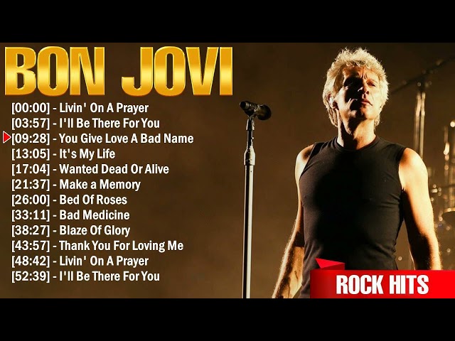 Bon Jovi Best Rock Songs Playlist Ever ~ Greatest Hits Of Full Album class=