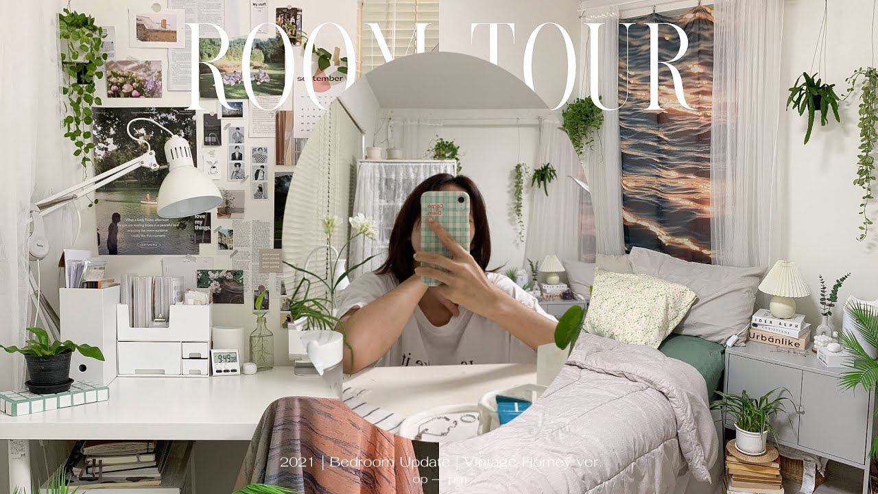 Bedroom Tour 2021 — Vintage Homey ver. เปิดห้องนอน แต่งใหม่ พิกัดของตกแต่งจากShopee IKEA IG #oppm__
