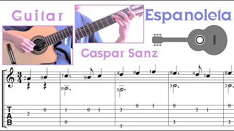 Espanoleta / Gaspar Sanz (Easy Guitar) [Notation +...