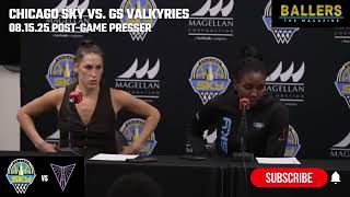 Sevgi Uzun & Elizabeth Williams: Chicago Sky Postgame Presser | vs. Golden State Valkyries 08.15.25
