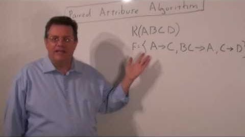 UHCL 33a Graduate Database Course - BCNF Paired Attribute Algorithm - Part 1