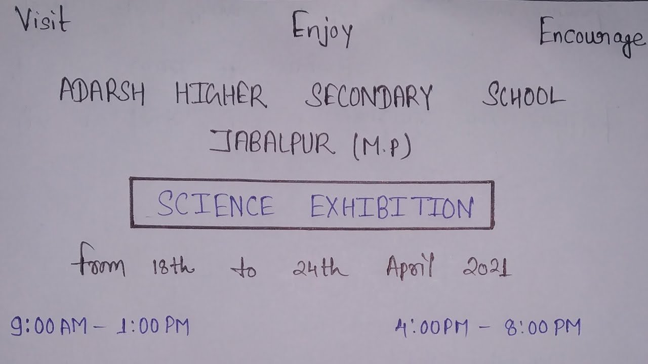 Science Exhibition poster for class 12th, Poster of “Science Exhibition