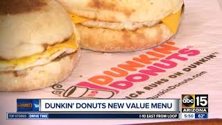 Dunkin Donuts rollout new value menu