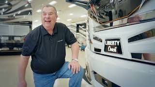 “Worth the Wait”
Longtime Liberty Coach owner Mark Harrell is absolutely ecstatic as he gets his first look at his latest Elegant Lady, a 2024 Avellino Double Slide Edition built on Prevost’s new 9660 chassis. Learn more about Liberty at https://libertycoach.com/. “Worth the Wait”