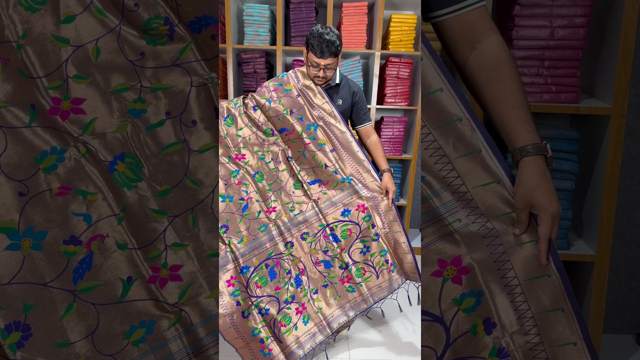 All Over Jaal Weaving Brocket Paithani Soft Silk Saree