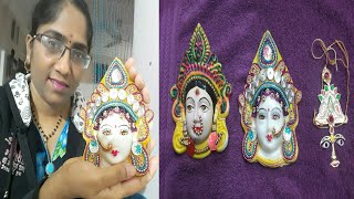 Lakshmi Idol face //Varalakshmi ammavari face/Varamahalakshmi pooja face in Telugu
