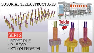 MEMBUAT BORED PILE, PILECAP & KOLOM PEDESTAL DI TEKLA SRUCTURE 2022
