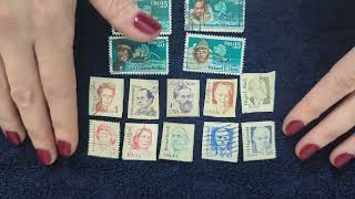 Stories behind some U.S. Stamp figures | Relaxing Show & Tell 📮 Soft Spoken ASMR screenshot 5