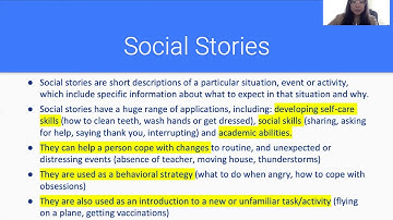 Training Module 9: Social Stories and Task Analysis