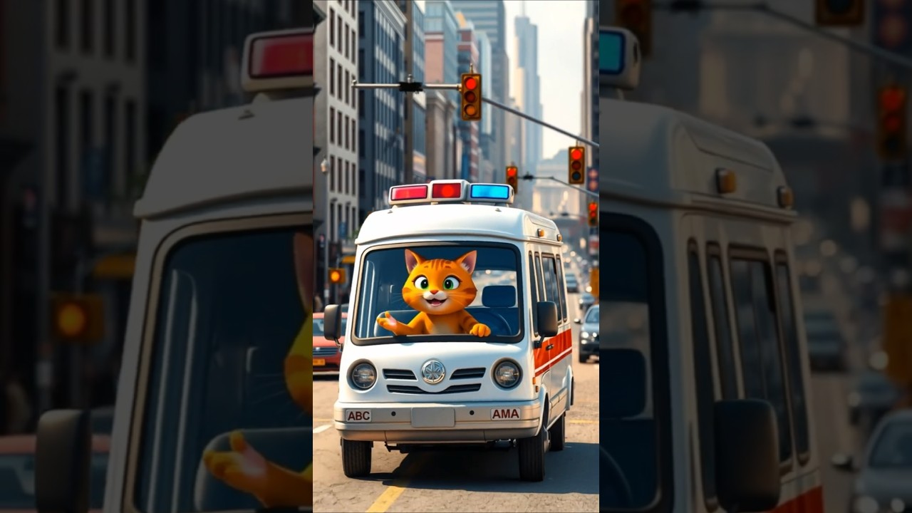 Rescue Mission🚨Cat Drives Ambulance to Save a Girl🚑