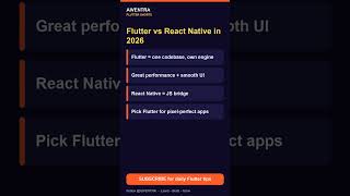 Flutter vs React Native in 2026 #Shorts