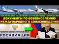 Росавиация направила в правительство РФ предложения по возобновлению международного авиасообщения