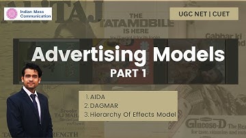 Advertising Models Part 1 | Mass Communication & Journalism | UGC NET CUET| Advertising & Marketing