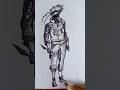Speed Drawing stick-man Kakashi Hatake 😳 The Copy Ninja//#anime #drawing #shorts