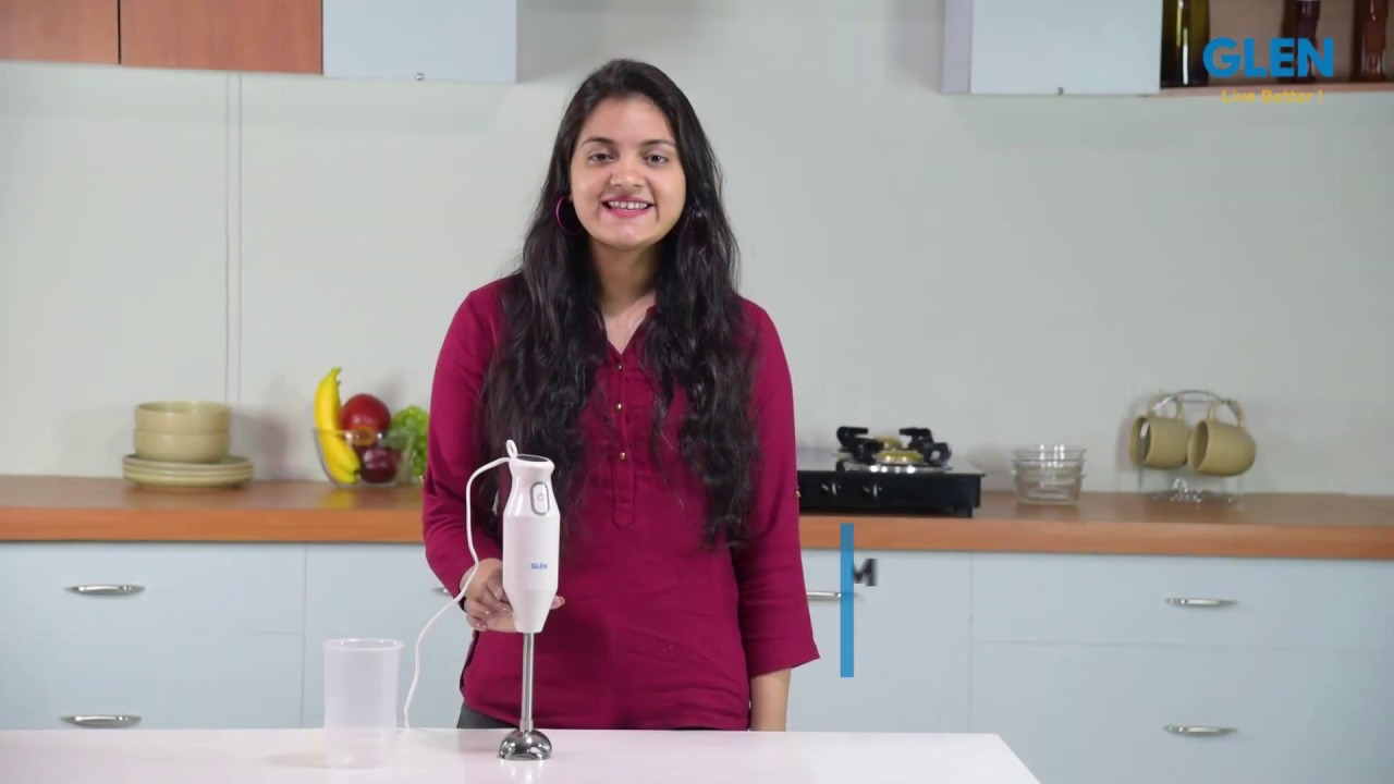 Glen hand blender 4049, 200 Watt with plastic tumbler Chop , Blend & Mash Foods with Glen