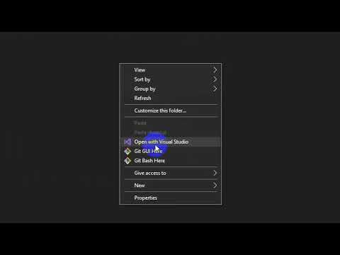 Remove Open with Visual Studio Text from Folder Context Menu in Windows