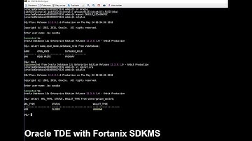 Oracle TDE with Fortanix SDKMS Demo
