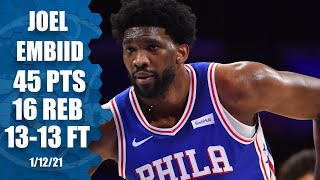 Joel Embiid scores 45 points in Philadelphia 76ers OT win vs. Miami Heat [HIGHLIGHTS] | NBA on ESPN