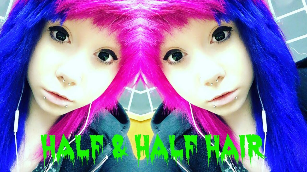 How to dye your Hair Half & Half YouTube